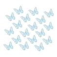 thumbnail image 1 of Uxcell 20Pcs Adornos de Apliques de Mariposa, Parches de Organza de Doble Capa de 2.4 pulgadas para Vestido de Boda Sombrero, Azul Claro, 1 of 6