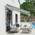 thumbnail image 2 of YYAo Patio Awnings Sun Shade Shelter, Patio Awnings, 8' x 7' Retractable Sunshade Awning for the Patio with Easy Crank Design & Hardware Included, Gray, 2 of 13