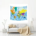 thumbnail image 3 of EREHome Educational Colorful World Map Wall Tapestry Wall Hanging Wall Art Tapestry 51x60 Inches, 3 of 3