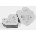 thumbnail image 4 of Inkdotpot Pack Of 50 Made With Love Wedding Favor Paper Tags Craft Real Silver Foil Hang Tags, 4 of 6