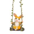 thumbnail image 2 of Figura de conejo de resina, juguete de conejo, escultura de escritorio, lindas decoraciones, adorno de animal Conejito columpio, 2 of 7