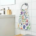 thumbnail image 3 of Yayeee 2 Pack Hand Towels for Bathroom 100% Cotton 16" x 28" Soft Absorbent Kitchen Towel, Green Wildflower Pattern, 3 of 7