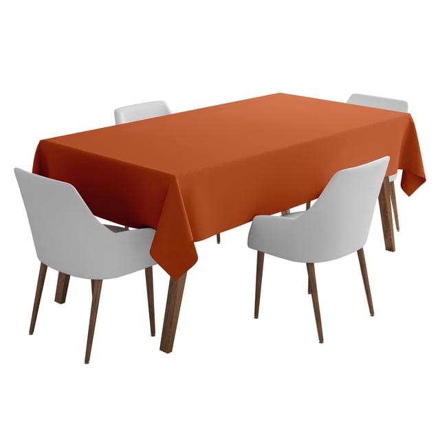 Vargottam Indoor/Outdoor Tablecloth 58 x 82" Inch Rectangular Tablecloth Waterproof Patio Table Cloths, Spring/Summer Table Covers for Backyard Circular Table/BBQs/Picnic - Orange