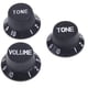 thumbnail image 5 of 3 Piezas de Plástico 1 2 Botones ntrol de de Tono para Piezas de Repuesto de Guitarra Eléctrica, Negro Yuyangstore Perillas de control de volumen de tonos, 5 of 8