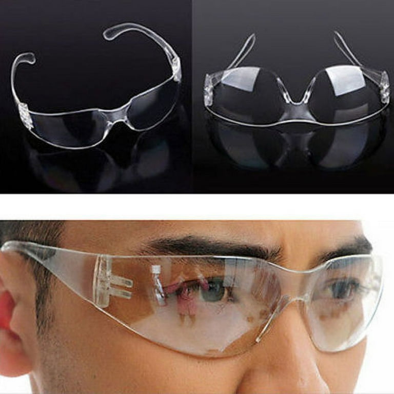 Clear Motorcycle Bike Night Riding Glasses Transparent Crack Resistant Plastic