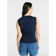 thumbnail image 4 of Time and Tru Women's Cotton Peplum Tank Top, Sizes XS-XXXL, 4 of 6