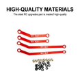 thumbnail image 4 of Varilla de enlace de dirección Ounissouiy 4 piezas aleación de aluminio 1/24 para Axial SCX24 RC rojo, 4 of 6