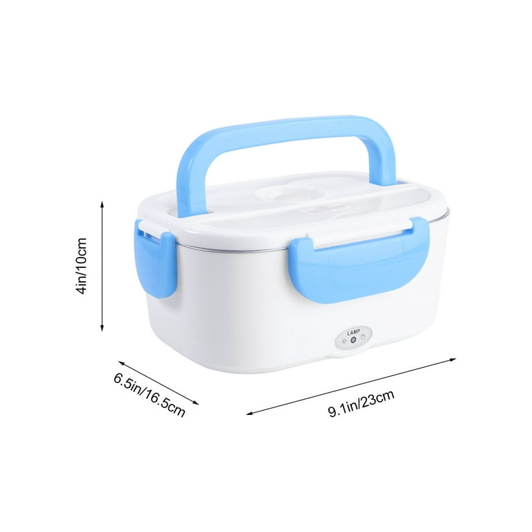 Eu Plug Electric Lunch Box, Blue Food Heater With 2 Compartments, Leakproof  Portable Food Warmer Lunch Box For Adults Car Truck Work, 12v&110v Self  Heating Lunch Box With Removable Container, Send Insulation