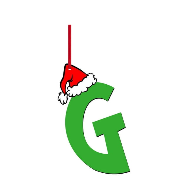Hangs Christmas Wooden Initial Ornaments Unfinished Alphabet Letters A To Z Decorative Hanging DIY Craft for Tree