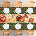 thumbnail image 5 of Christmas Placemats, Linen Holiday Table Mats, Festive Christmas Style, Heat Resistant Dining Place Mats, Washable Cloth Placemats for Kitchen Table, Home and Kitchen, 40x30cm, 5 of 7