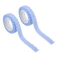 thumbnail image 1 of Unique Bargains 0.7' Wide 2 Yards Self Adhesive Lace Tape Ribbon Stickers Masking Cotton Decorative for Craft, Blue 2 Pcs, 1 of 6