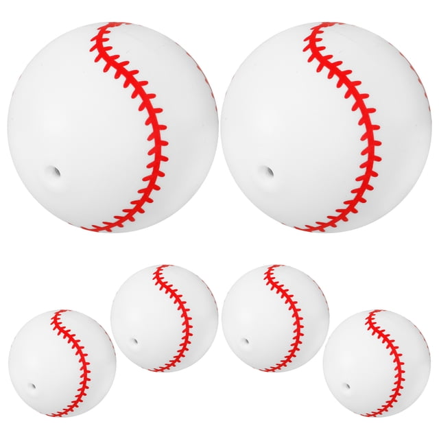 SHISUYAN 6pcs Kids 3-Inch Inflatable Pvc Baseball Toy Set Beach Baseballs Pool Inflatable Baseballs Outdoor Playing Inflatable Balls