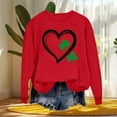 thumbnail image 3 of Ounisa St. Patrick's Day Sweatshirt for Women Clover Graphic T-Shirts Patty's Day Color Long Sleeves Tee Tops, 3 of 7