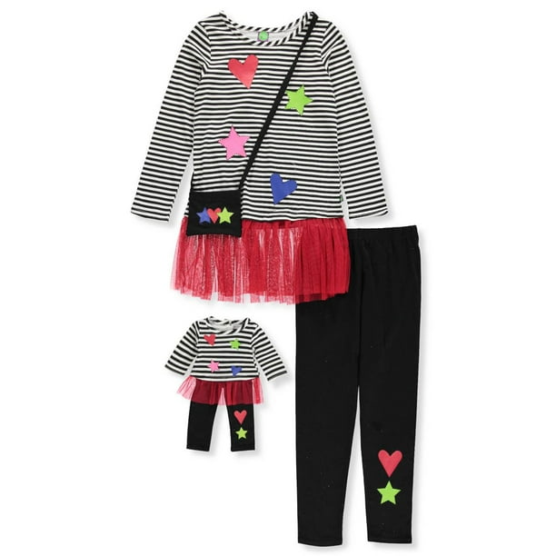Dollie & Me Dollie & Me Girls' 2Piece Leggings Set Outfit with Purse