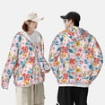 thumbnail image 4 of Balery Floral Ditsy Sudadera ligera de manga larga con capucha y protección solar UPF 50+ para hombre y mujer, ideal para pesca y running-XX-Large, 4 of 7