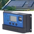 thumbnail image 4 of Controlador de Carga Solar PWM 12V 24V Regulador Inteligente Pantalla LCD Controlador de Cargador de Batería Solar para de Energía Solar ANGGREK Otros, 4 of 9