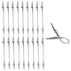 thumbnail image 1 of Uxcell 20 Pcs Clip de Cocodrilo de Doble Cabeza, Clip de Metal Flexible con Manguera Larga, Sujetadores Fuertes para Notas de Fotos, Plata, 1 of 6