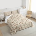 thumbnail image 3 of jejeloiu Abstract Waves Lines Twin Comforter Sets,Khaki Brown Bedding Set For Teens Kids Reversible 2 Pieces, 3 of 8