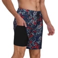 thumbnail image 3 of Picia Cool Red Off-Road Vehicle pattern Mens Swim Trunks with Compression Liner Stretch Beach Shorts Quick Dry with Zipper Pockets No-Chafing Board Shorts-Medium, 3 of 9