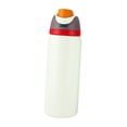 thumbnail image 3 of Botella de agua de acero inoxidable a prueba de fugas, 1000 ml, reutilizable, simple, portátil, de doble pared, al vacío, para conducir, picnic en blanco, 3 of 9
