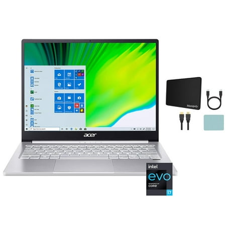 Acer Swift 3 Intel Evo Laptop, 13.5" 2256 x 1504 IPS, Intel Core i7-1165G7, 8GB LPDDR4X, 512GB NVMe SSD, Backlit Keyboard with Mazepoly Accessories