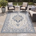 thumbnail image 2 of KUETH 2.5'X8' Outdoor Rugs UV-Resistant Three-Layer Material Machine Washable Non Slip Imitation Silicone Spot Outdoor Patio Camping RV Carpet，LIGHT BLUE, 2 of 7