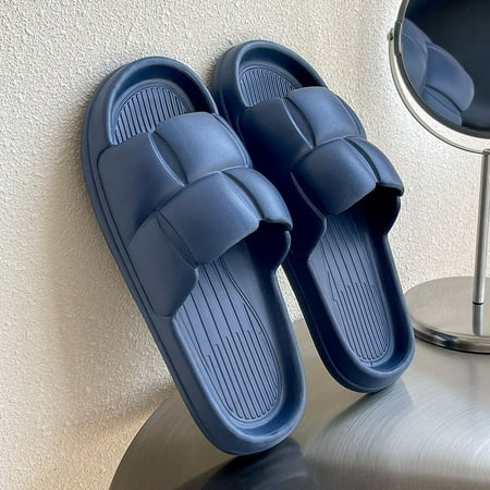 

Feiboyy Cloud Slides For Women And Men Shower Slippers Bathroom Sandals Extremely Comfy Cushioned Thick Sole Slippers Beach Shoes-40-41