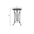 thumbnail image 3 of Creative Co-Op Table en Métal avec Plateau en Bois de Pin, 25", Noir, 3 of 5