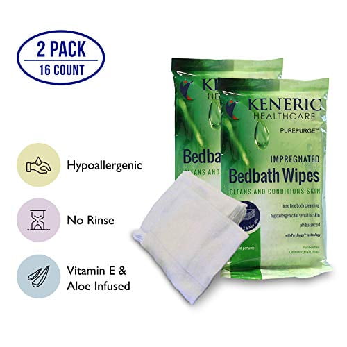 No Rinse Bath Wipes, 30 Pack Case 240 Body Cleansing Cloths for