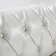 thumbnail image 7 of 84"Rolled Arm Chesterfield Sofa Couch, Modern 3 Seater Sofa Couch, Luxious Leather Couch with Thicken Seat Cushions and Button Tufted Back, Chesterfield Couch with Nailhead Trim, White+PU, 7 of 7