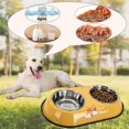 thumbnail image 2 of Platos para Perros REKOBON Amarillo Antideslizantes de Acero Inoxidable con Dibujos Animados para Ma, 2 of 7