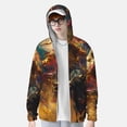 thumbnail image 2 of Balery Colorful Bull Western Man Sudadera ligera de manga larga con capucha y protección solar UPF 50+ para hombre y mujer, ideal para pesca y running-XX-Large, 2 of 7
