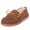 Autumn Brown, variant on Minnetonka Men's Sheepskin Hardsole Moccasin Slippers 10 W Tan