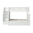 thumbnail image 5 of Columbia Staircase Bunk Bed Twin over Full with Full Size Urban Trundle Bed in White, 5 of 6
