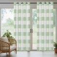 thumbnail image 3 of Outdoor Curtains for Patio Waterproof, Sage Green Plaid Windproof Pravicy Outside Porch Blackout Curtain, Spring Farmhouse Buffalo Checkered Sun Blocking Grommets Curtains for Cabana Gazebo 54"x95", 3 of 9
