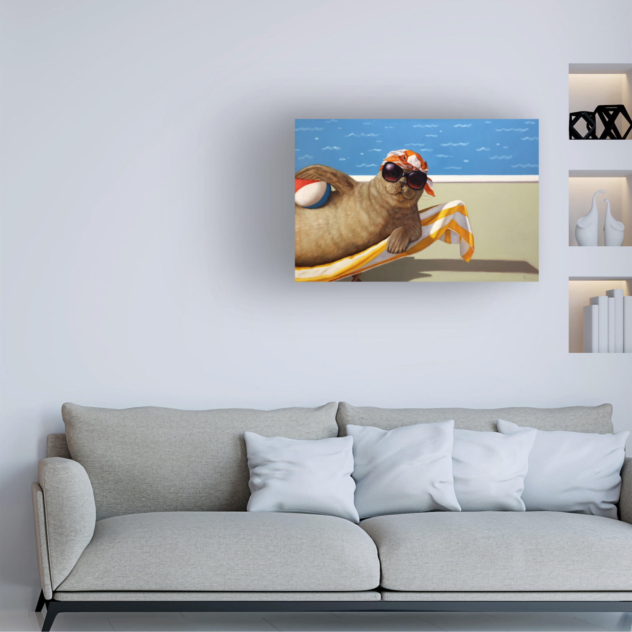 Canvas Wall Art - Lucia Heffernan 'Bathing Beauty' Wall Art for Living Room, Bedroom, or Office Décor by Trademark Fine Art - 19 x 12 Inches
