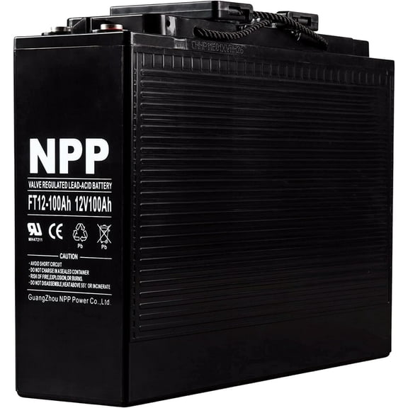 NPP FT12-100Ah 12V 100Ah Front Access AGM Deep Cycle SLA Battery | The Ultimate Battery You Can Finally Feel Confident | For Telecommunication System, UPS and Off-Grid Solar System (FT12-100Ah 1 Pack