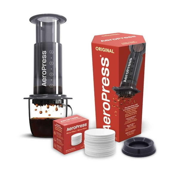 AeroPress® Coffee & Espresso Maker, Portable Full-Immersion Press with 350 Micro Filters