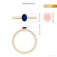 thumbnail image 4 of Angara Natural 0.6 Ct. Blue Sapphire Solitaire Ring in 14K Rose Gold for Women (Ring Size: 3.5), 4 of 9