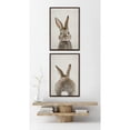 thumbnail image 2 of Kate and Laurel Sylvie Bunny Portrait on Linen and Bunny Tail on Linen Framed Canvas Wall Art Set by Amy Peterson Art Studio, 2 Piece 23x33 Brown, Cute Animal Art for Wall, 2 of 6