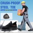 thumbnail image 2 of LAoutun Steel Toe Shoes for Men Work Shoes Air Cushion Construction Industrial Shoes Safety Shoes, 2 of 6