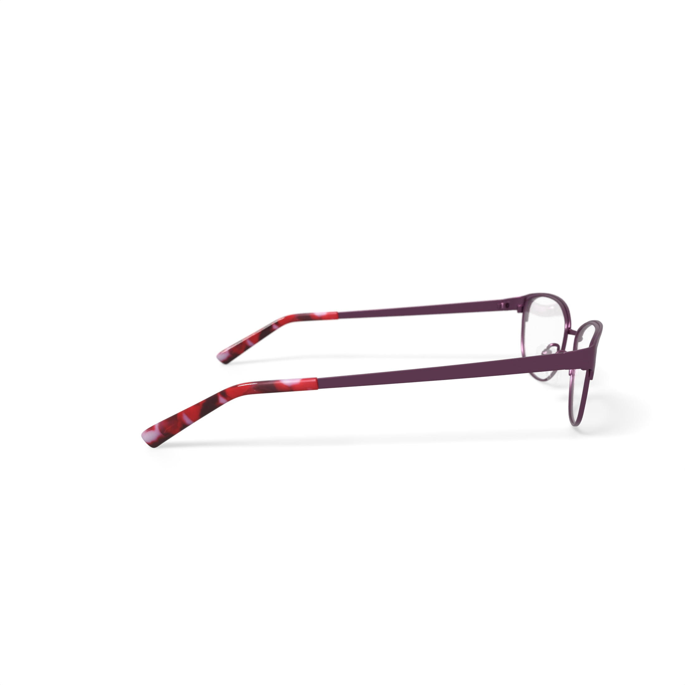 TiFlex Women's TFL2102 Oval Oval Prescription Eyeglasses with Case, Purple/Pink