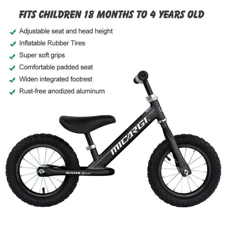 Sawyer Bikes - Ultra-light pedal-less bike - Children 2, 3, 4 and 5 years  old (Black) : : Sports & Outdoors