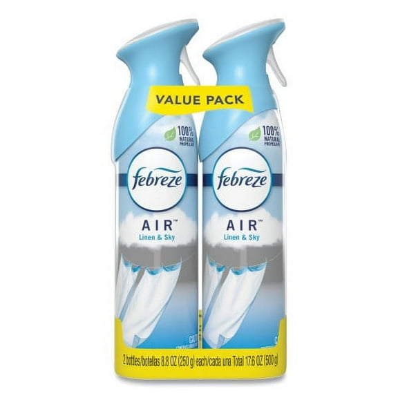 Febreze AIR, Linen and Sky, 8.8 oz Aerosol Spray, 2/Pack, Each