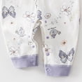 thumbnail image 5 of Karoyedx Winter Rompers for Baby Girls Boy Clothes Long Sleeve Romper One Piece Jumpsuit First Birthday Outfit Spring Fall Winter Purple Size,0-3 Months, 5 of 7