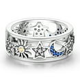 thumbnail image 6 of MULA Original Eruopean 925 Sterling Silver Finger Ring Color Stars Moon Sun Blue AAA CZ For Women Birthday Gift Jewelry 2 Colors, 6 of 7