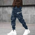 thumbnail image 2 of GuangCheng George Men Cargo Jogger Pants Multiple Pockets Adjustable Straps Durability Stylish Comfy Pants,Size:L, 2 of 6