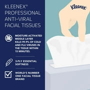 Kleenex, KCC21286, Anti-viral Facial Tissue, 3 per Pack, White