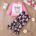thumbnail image 2 of KPOPLK Baby Girl Clothes Girls Long Sleeve Sweatshirt Pullover Tops + Joggers Pants Fall and Winter Outfit Set Size 3-4 Years, 2 of 8