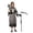 Black, variant on Krdevn Kids Grim Reaper Cosplay Costume, Skeleton Print Outfit with Gloves and Scythe for Halloween Stage Show,10-12 Years
